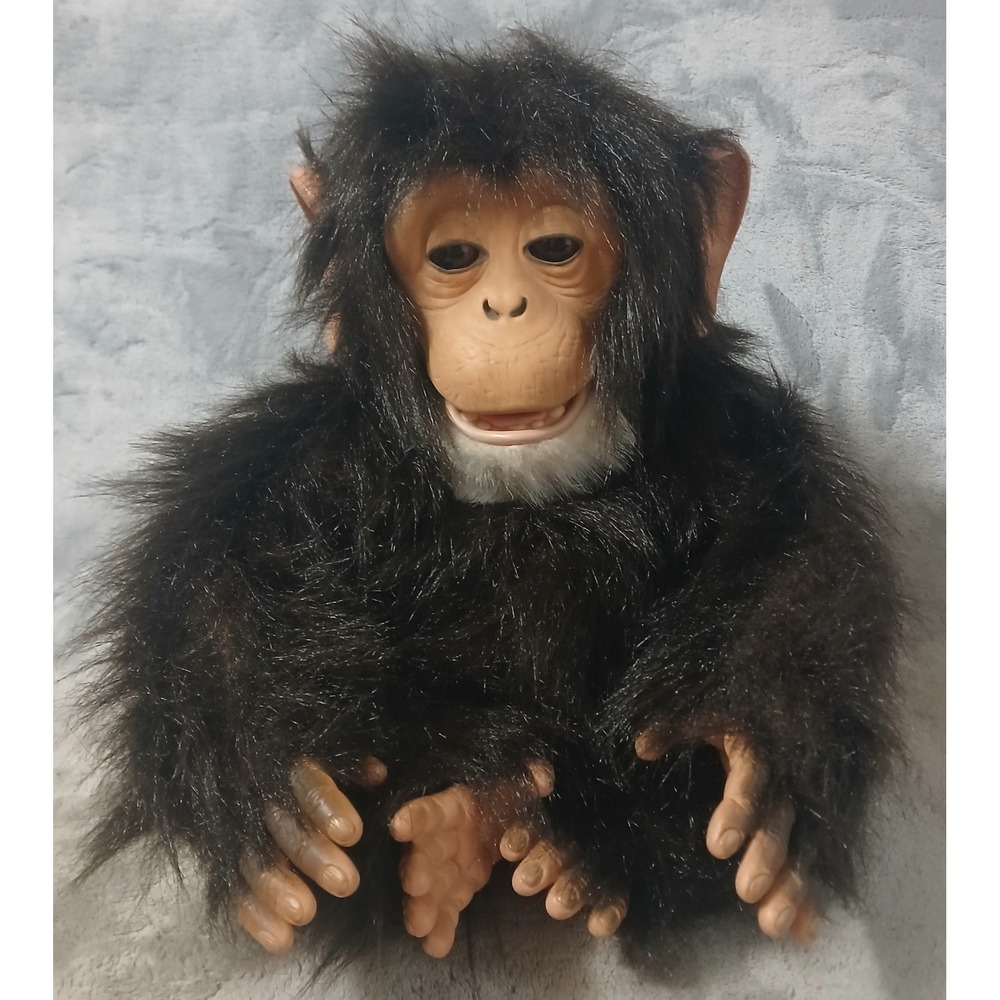 FurReal Friends Cuddle Chimp Animatronic Plush Ape Monkey 2005  WORKS READ VIDEO